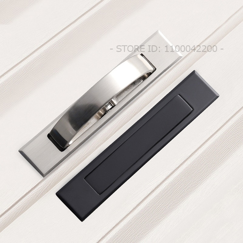Flush Mount Recessed Cabinet Handle Hidden Zinc Alloy Pull For Sliding Doors Tatami Cabinets 1