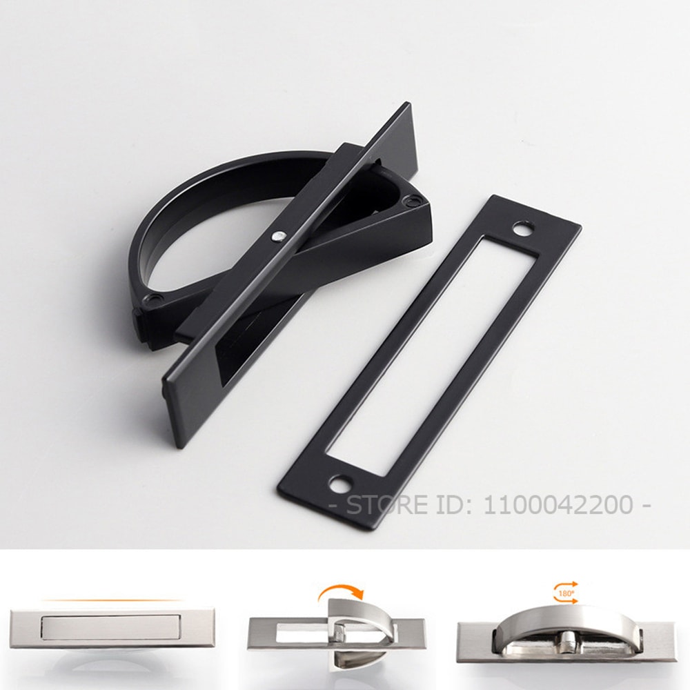 Flush Mount Recessed Cabinet Handle Hidden Zinc Alloy Pull For Sliding Doors Tatami Cabinets 3