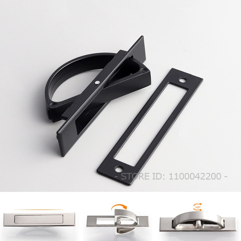 Flush Mount Recessed Cabinet Handle Hidden Zinc Alloy Pull For Sliding Doors Tatami Cabinets 3