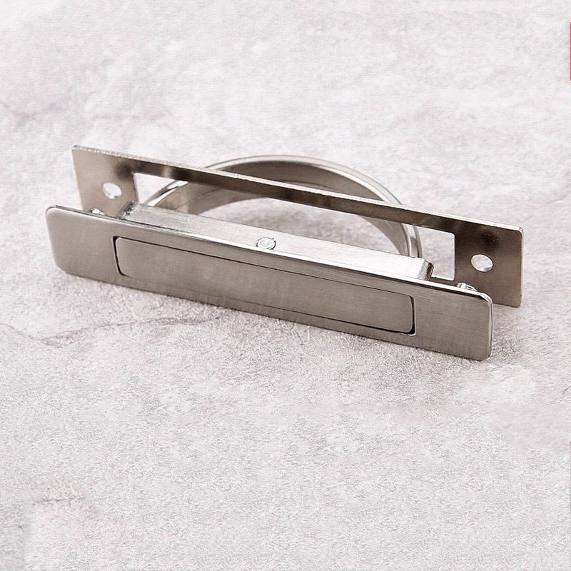 Flush Mount Recessed Cabinet Handle Hidden Zinc Alloy Pull For Sliding Doors Tatami Cabinets 6