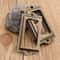 Vintage Antique Brass Drawer Label Pulls Set for Cabinets Apothecary Boxes