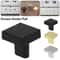 Square Cabinet Knobs Zinc Alloy Single Hole Modern Drawer Pulls 1