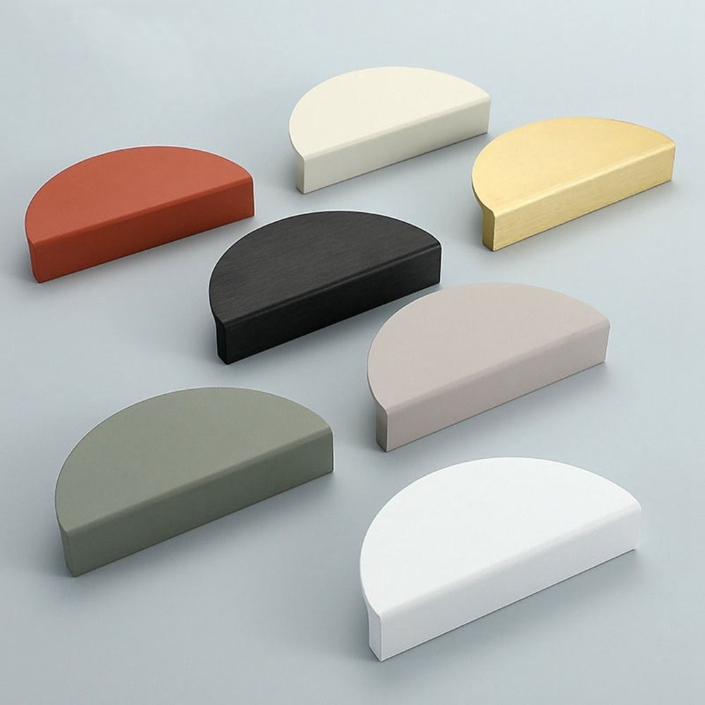 Modern Hidden Cabinet Handle Half Moon Drawer Pull 5