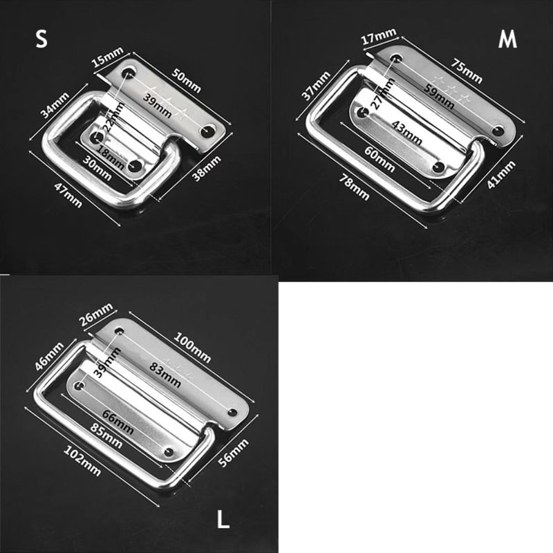 Stainless Steel Folding Cabinet Handle Flush Ring Pull For Drawers Boxes And Toolboxes 5