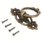 Vintage Cabinet Ring Pull Handles Set Antique Brass Drawer Hardware 2