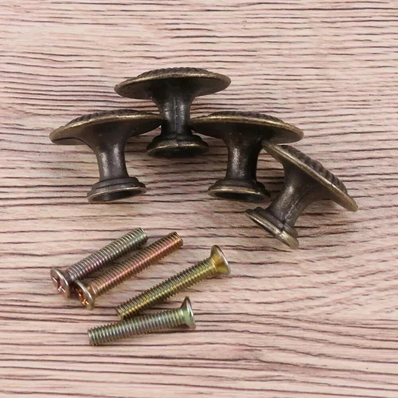Antique Bronze Cabinet Knobs Set Vintage Drawer Pulls for Dresser Cupboard and Jewelry Box