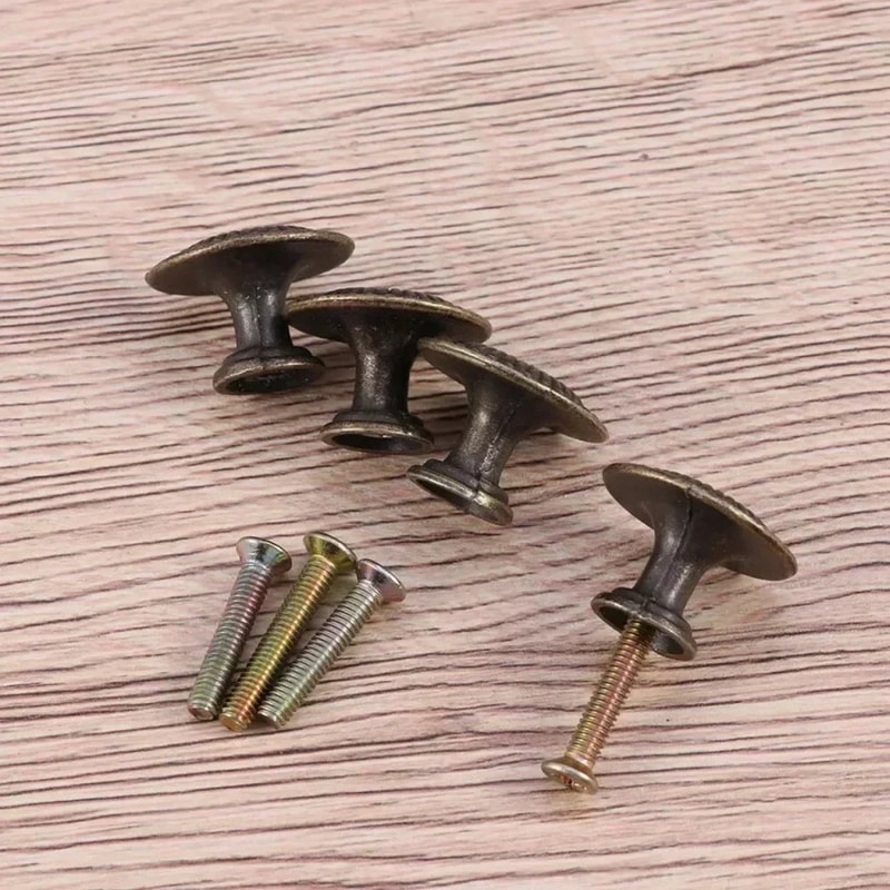 Antique Bronze Cabinet Knobs Set Vintage Drawer Pulls for Dresser Cupboard and Jewelry Box