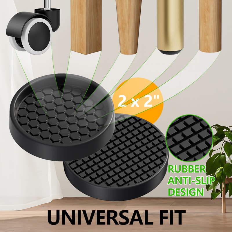 Non Slip Furniture Caster Cups For Beds Chairs And Hardwood Floors 3