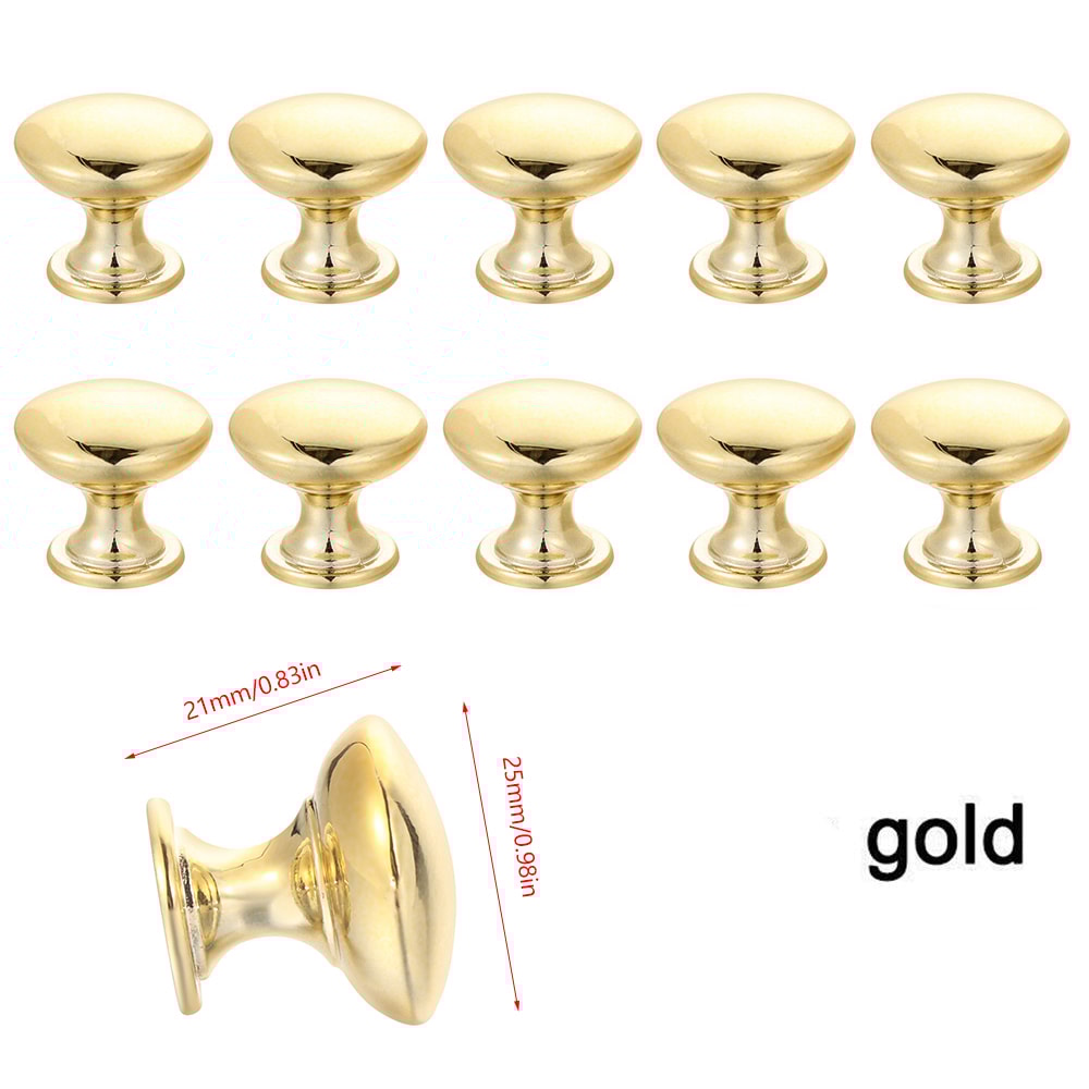 Vintage Gold Round Cabinet Knobs for Dresser Drawers and Kitchen Cabinets