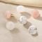 Marble Cabinet Knob White Stone Brass Drawer Pull 1