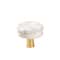 Marble Cabinet Knob White Stone Brass Drawer Pull 4