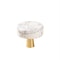 Marble Cabinet Knob White Stone Brass Drawer Pull 4