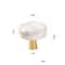 Marble Cabinet Knob White Stone Brass Drawer Pull 5