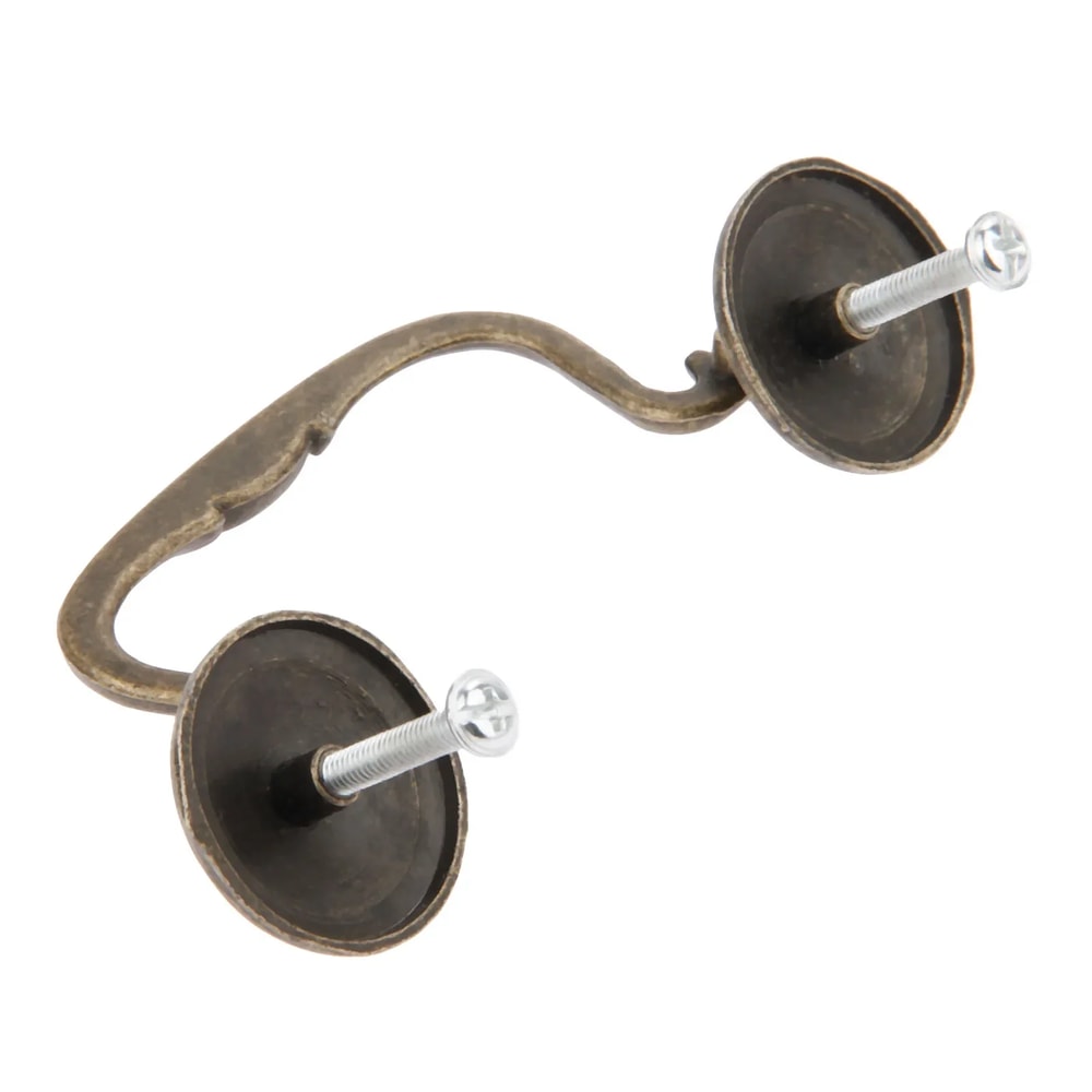 Vintage Antique Bronze Cup Drawer Pull Cabinet Handle 5
