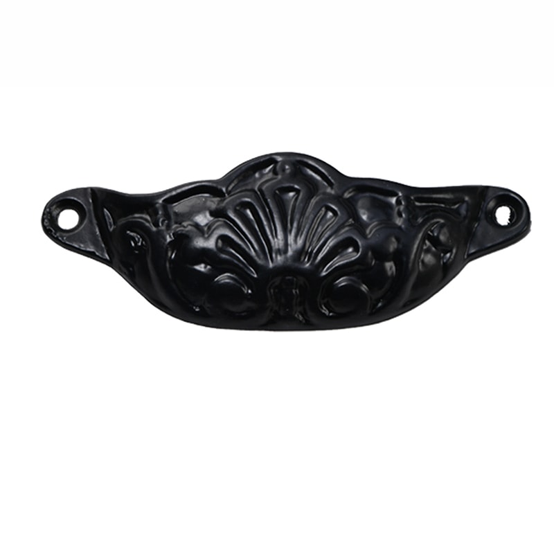 Vintage Iron Half Moon Drawer Pull Antique Cabinet Bin Handle 1