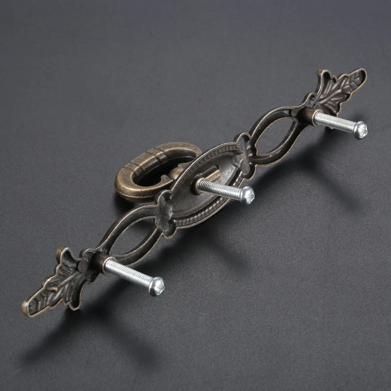 Antique Bronze Drawer Pull Vintage Cabinet Handle for Dressers Wardrobes and Boxes