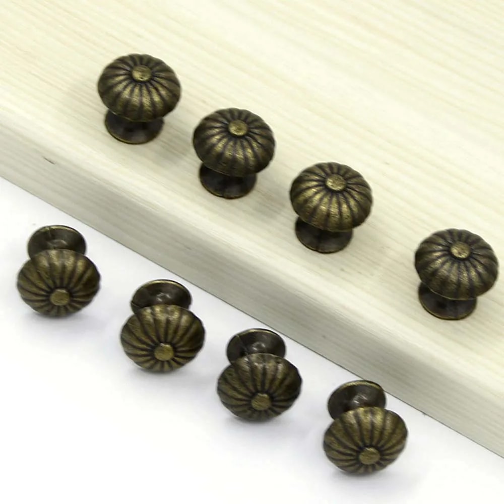 Vintage Wooden Drawer Handles Set Antique Cabinet Knobs for Furniture Upgrade