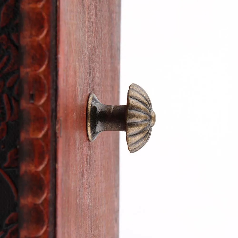 Vintage Wooden Drawer Handles Set Antique Cabinet Knobs for Furniture Upgrade