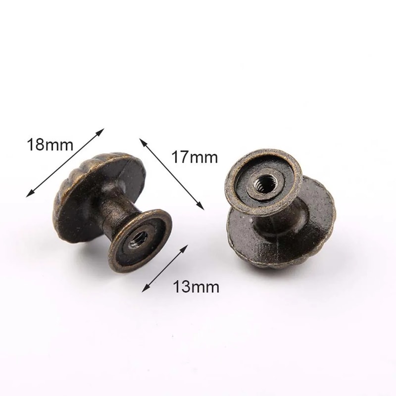 Vintage Wooden Drawer Handles Set Antique Cabinet Knobs for Furniture Upgrade