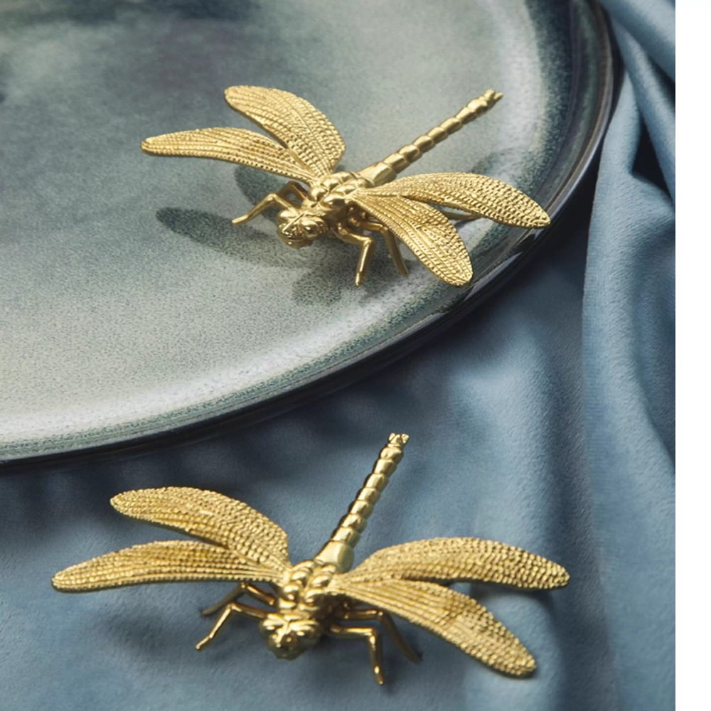 Luxury Dragonfly Cabinet Pull In Gold Brass For Drawers Cabinets And Wardrobes 1