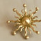 Sunburst Brass Cabinet Knob for Drawers and Wardrobes