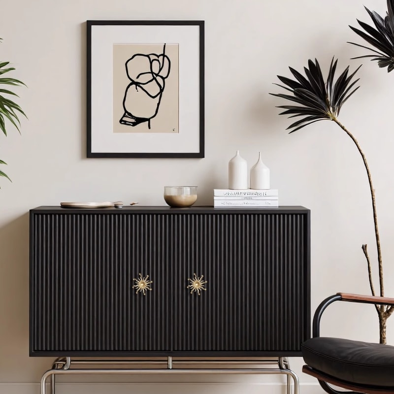 Sunburst Brass Cabinet Knob for Drawers and Wardrobes