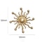 Sunburst Brass Cabinet Knob for Drawers and Wardrobes