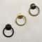 Vintage Ring Pull Cabinet Drawer Knobs Set Antique Brass Jewelry Box Handles 1