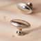 Bright Nickel Oval Brass Cabinet Knob with Beaded Edge