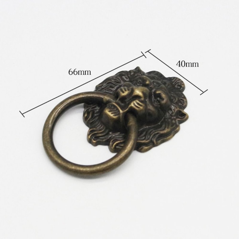 Vintage Lion Head Drawer Pull Antique Cabinet Handle For Dressers And Cabinets 6
