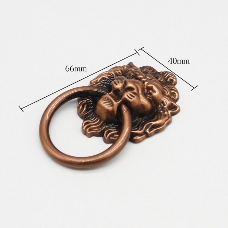 Vintage Lion Head Drawer Pull Antique Cabinet Handle for Dressers and Cabinets