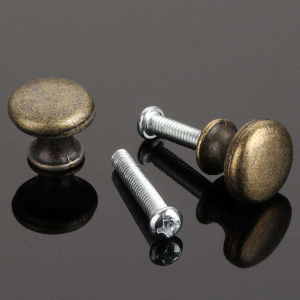 Vintage Jewelry Box Knobs Mini Drawer Pulls with Screws