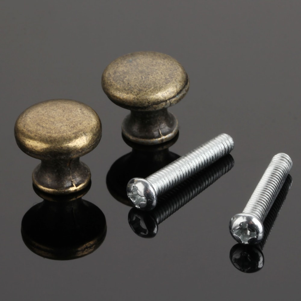 Vintage Jewelry Box Knobs Mini Drawer Pulls with Screws