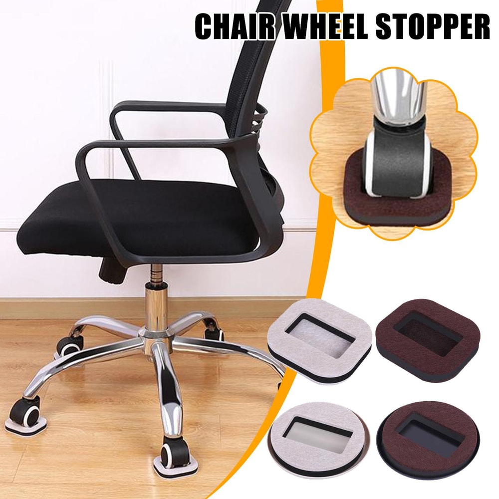 Office Chair Wheel Stoppers Chair Caster Cups For Hardwood Floor Protection 0