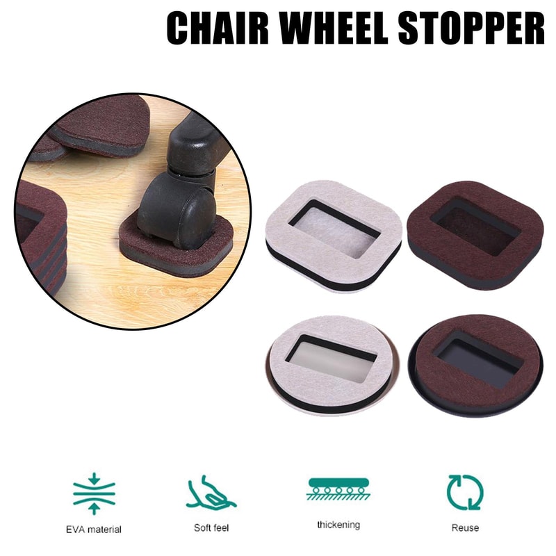 Office Chair Wheel Stoppers Chair Caster Cups For Hardwood Floor Protection 1