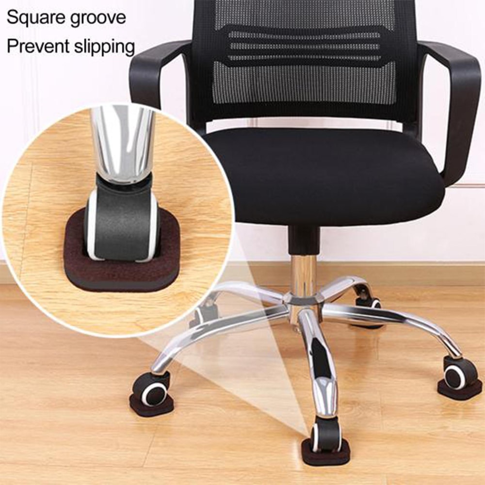 Office Chair Wheel Stoppers Chair Caster Cups For Hardwood Floor Protection 3