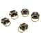 Antique Brass Drawer Ring Pull Set with Screws for Cabinets Dressers and Wooden Boxes