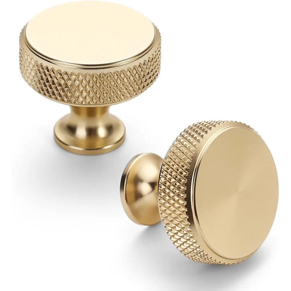 Modern Black Gold Cabinet Knob Round Single Hole Drawer Pull For Cabinets And Dressers 2