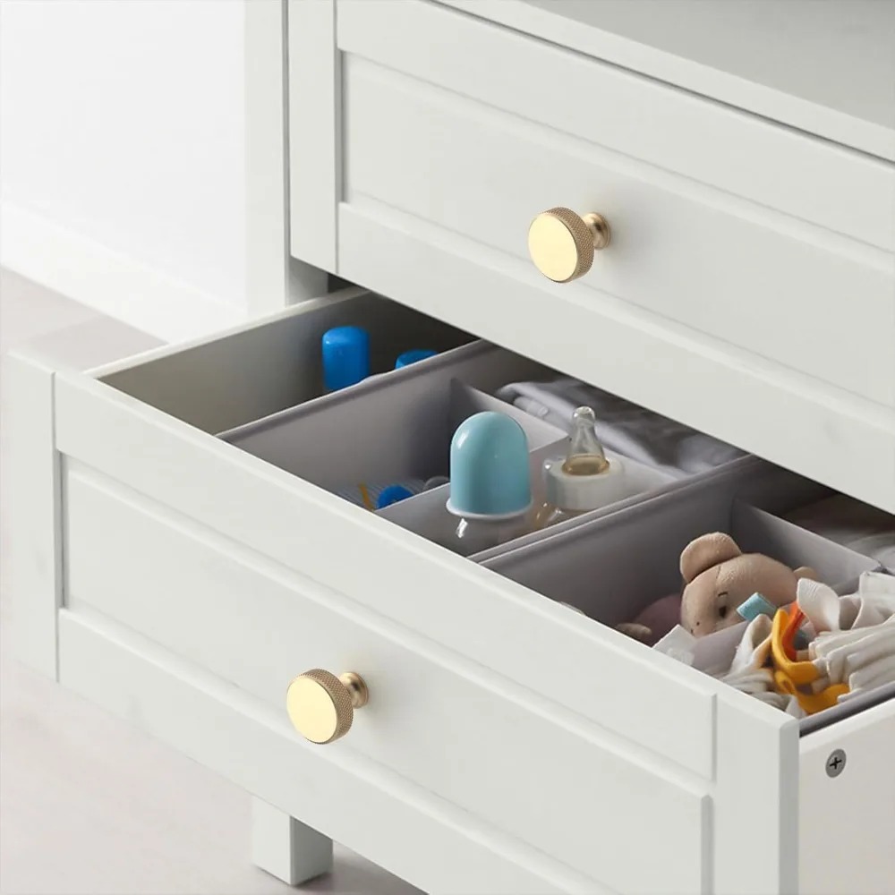 Modern Black Gold Cabinet Knob Round Single Hole Drawer Pull For Cabinets And Dressers 1