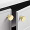 Modern Black Gold Cabinet Knob Round Single Hole Drawer Pull For Cabinets And Dressers 0