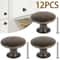 Antique Bronze Cabinet Knobs Zinc Alloy Round Drawer Pulls With Screws 0