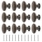 Antique Bronze Cabinet Knobs Zinc Alloy Round Drawer Pulls With Screws 1