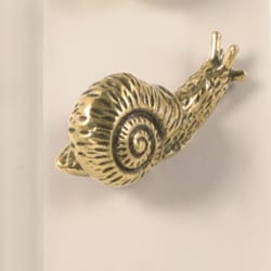 vintage brass snail cabinet knob gold animal drawer pull