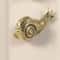 Vintage Brass Snail Cabinet Knob Gold Animal Drawer Pull