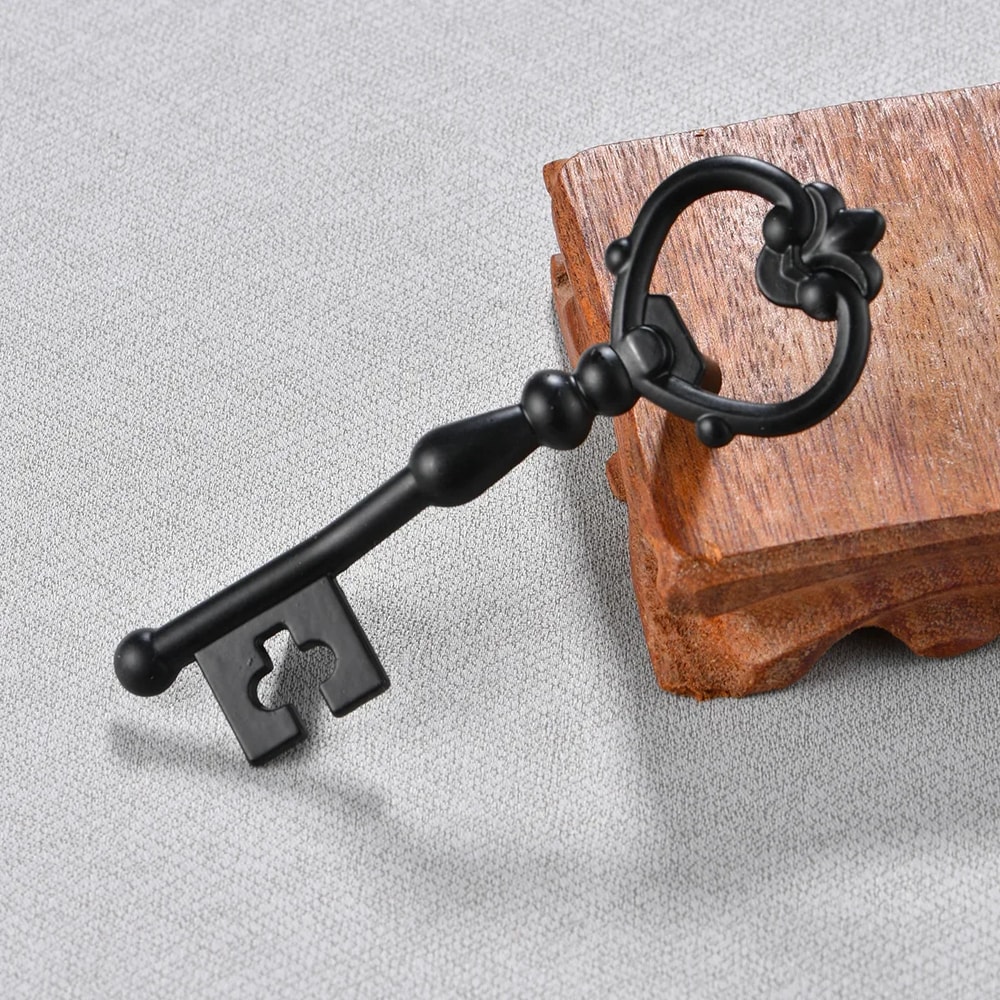 Vintage Key Cabinet Pulls Antique Bronze Drawer Handles 4