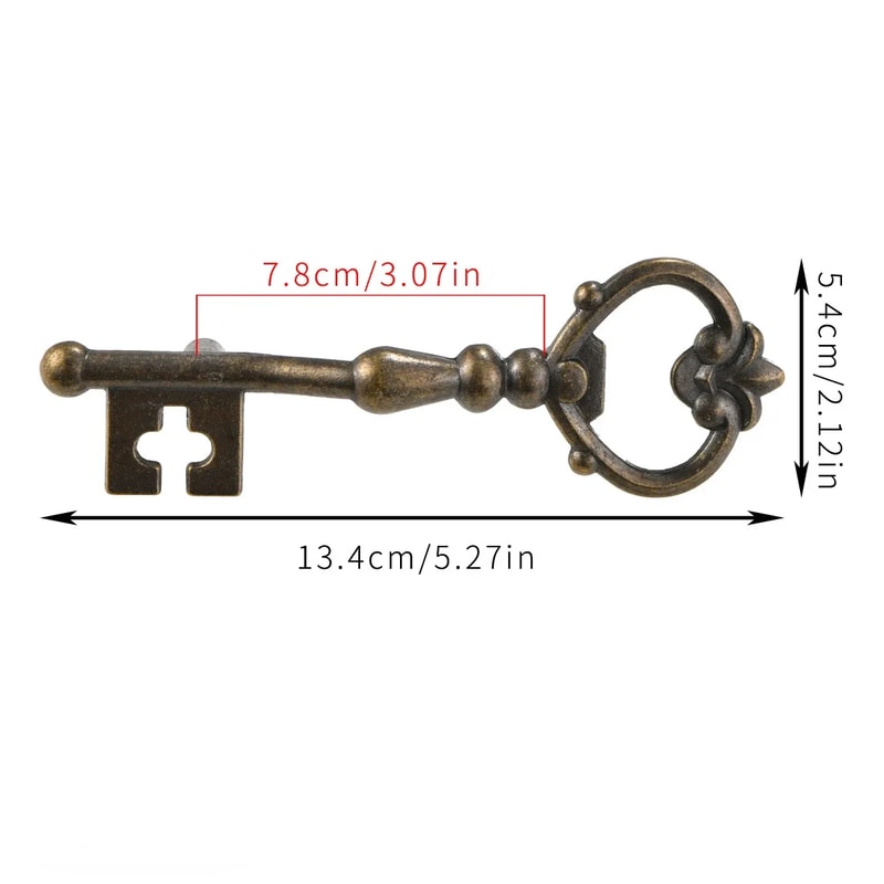 Vintage Key Cabinet Pulls Antique Bronze Drawer Handles 7