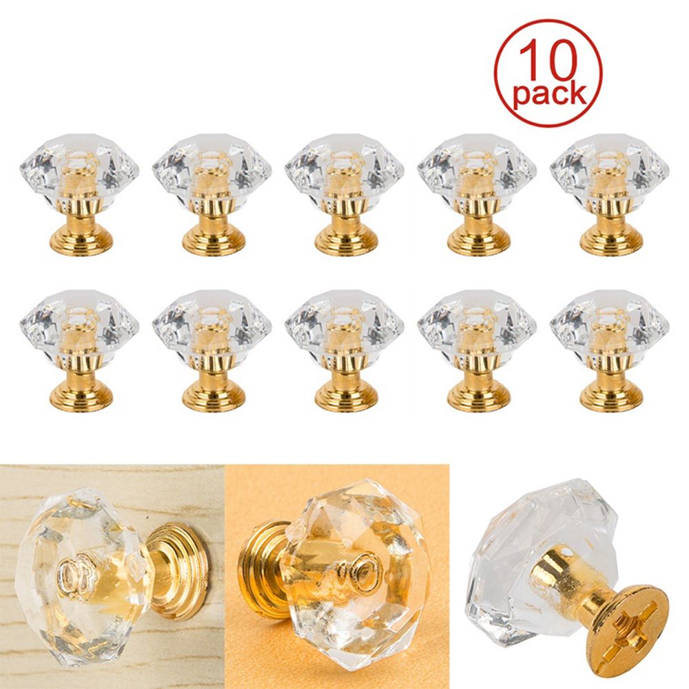 Crystal Cabinet Knobs Diamond Drawer Pulls for Dressers and Cabinets