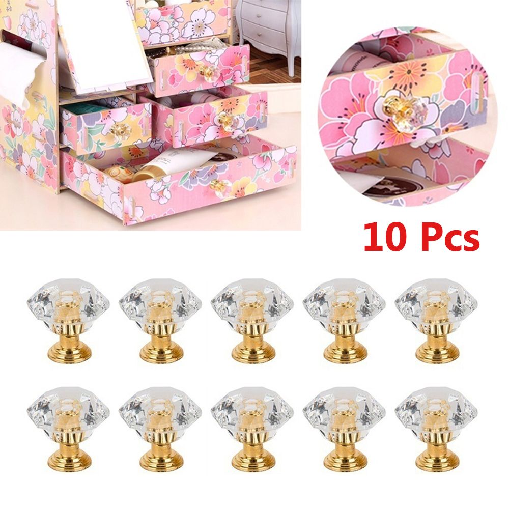 Crystal Cabinet Knobs Diamond Drawer Pulls for Dressers and Cabinets