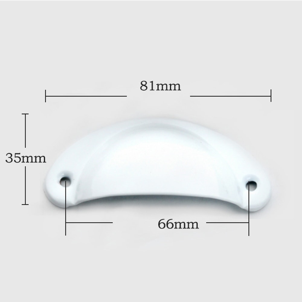 Vintage Antique Brass Cabinet Pulls Retro Shell Cup Drawer Handles 2