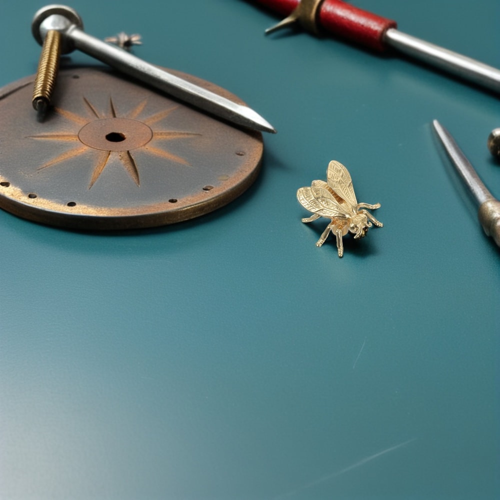 Vintage Bee Cabinet Knob Brass Drawer Pull for Cabinets and Dressers